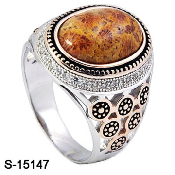 Neue Ankunft 925 Sterling Silber Ring mit Naturstein